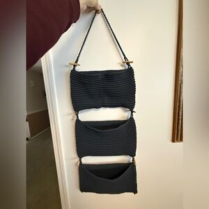 Hanging Fabric Wall Organizer | 3 Pocket | Wood Reinforced